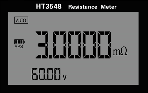 HT3548 Portable Resistance Tester 14 3548 portable resistance tester operation interface