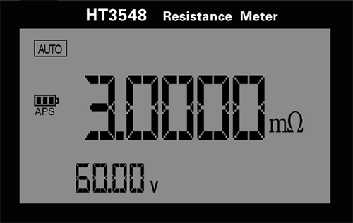 3548 portable resistance tester operation interface