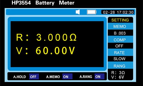 HP3554 portable battery tester