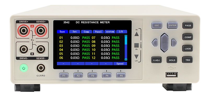 HT3542 desktop DC resistance tester front view 1