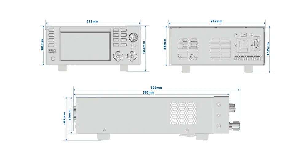 SIZE OF ELECTRONIC LOAD
